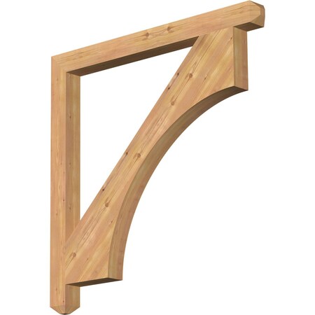 Ekena Millwork Westlake Craftsman Smooth Bracket, Western Red Cedar, 3 1/2"W x 44"D x 44"H BKT04X44X44WTL04SWR